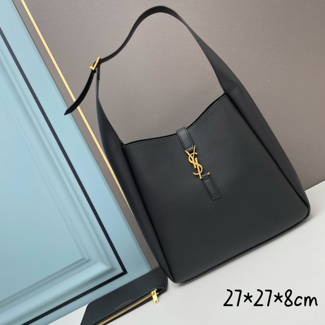 YSL Hobo Rose Black